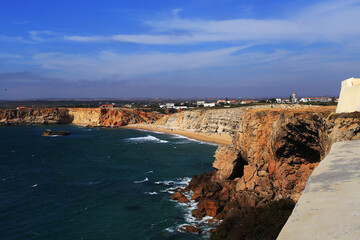 Obraz premium Magical Surfing beach in Sagres Portugal