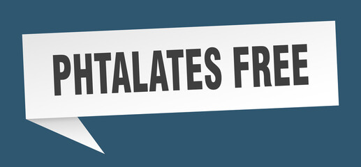 phtalates free banner. phtalates free speech bubble. phtalates free sign