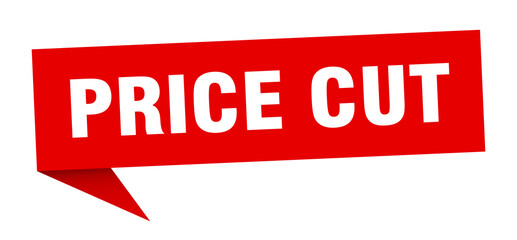 price cut banner. price cut speech bubble. price cut sign