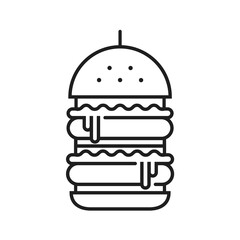 burger hamburger logo icon vector design	
