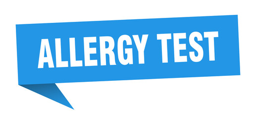 allergy test banner. allergy test speech bubble. allergy test sign