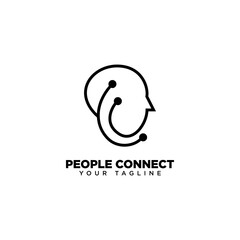 People Connect Logo Design Template
