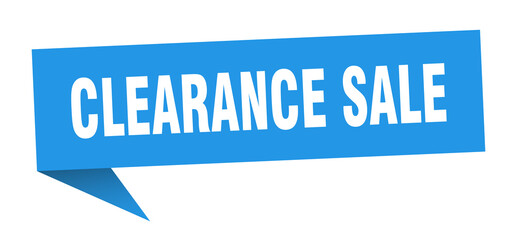 clearance sale banner. clearance sale speech bubble. clearance sale sign