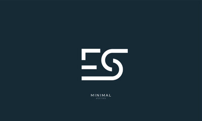 Alphabet letter icon logo ES