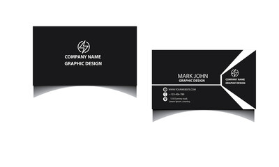 black corporate business card design template.