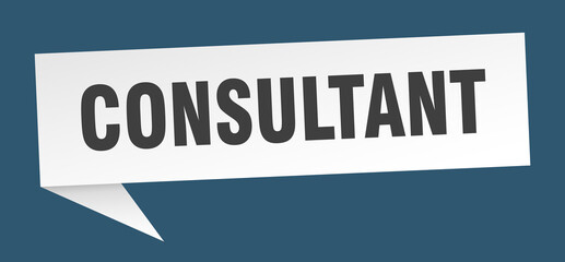 consultant banner. consultant speech bubble. consultant sign
