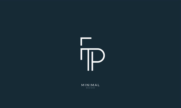 Alphabet letter icon logo FP