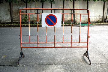 no parking sign on the road.