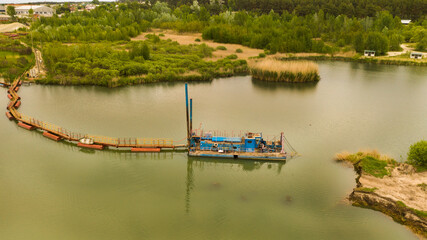 Sand mining, beautiful landscape. © Юлия Чёрная