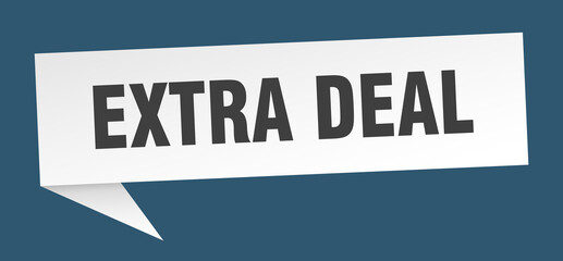 extra deal banner. extra deal speech bubble. extra deal sign