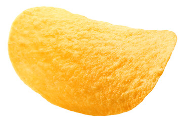 potato chips isolated on white background, clipping path, full depth of field