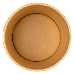 Eco paper tableware soup cup, food container, isolated on white background, clipping path, full depth of field