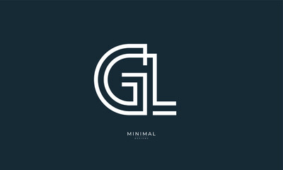 Alphabet letter icon logo GL