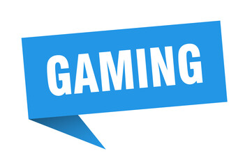 gaming banner. gaming speech bubble. gaming sign