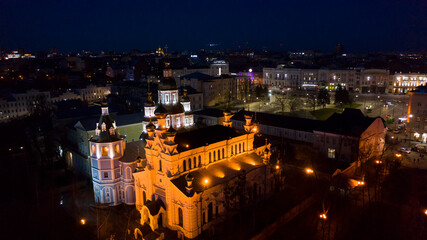 Naklejka premium Night city, Architecture.