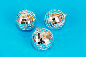 shiny toys balls for the Christmas tree for the new year holiday