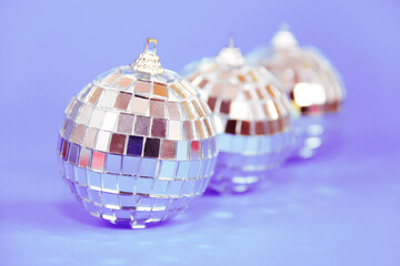 shiny toys balls for the Christmas tree for the new year holiday