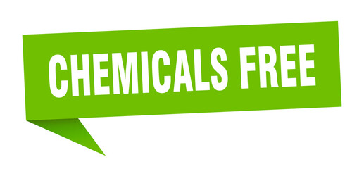 chemicals free banner. chemicals free speech bubble. chemicals free sign