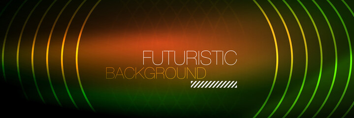 Shiny neon lines, stripes and waves, technology abstract background. Trendy abstract layout template for business or technology presentation, internet poster or web brochure cover, wallpaper