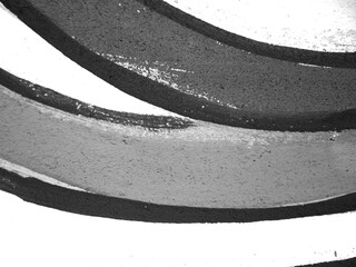 white and gray abstract background with arcs, sloppy grunge wall paint