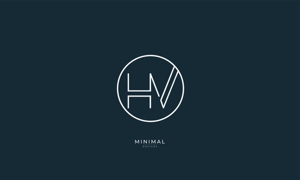 Alphabet letter icon logo  HV