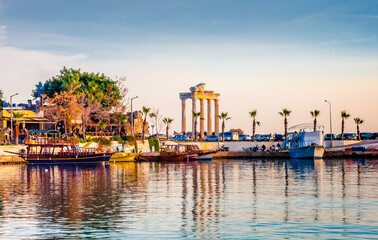 The Temple of Apollo in Side Town of Antalya Province of Turkey