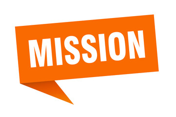 mission banner. mission speech bubble. mission sign