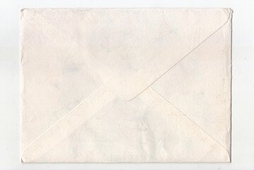 A surface view of an envelope with document. An envelope before open.