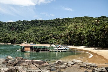 Scenic view of the Ilha Grande coast in Rio De Janeiro, Brazil