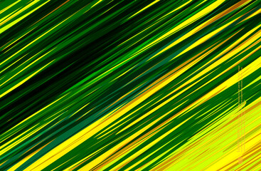 Green-yellow colored vector texture with colored lines. Shining color illustration with narrow lines. Nature background