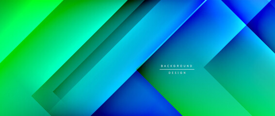 Square shapes composition, fluid gradient geometric abstract background. 3D shadow effects, modern design template