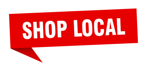 shop local banner. shop local speech bubble. shop local sign