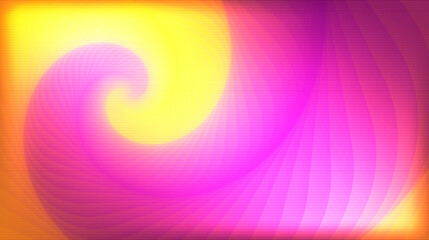 Vector abstract background, color gradient spiral. Glitch effect, video monitor distortion.