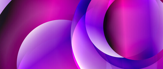 Circle modern geometric abstract background with liquid gradients