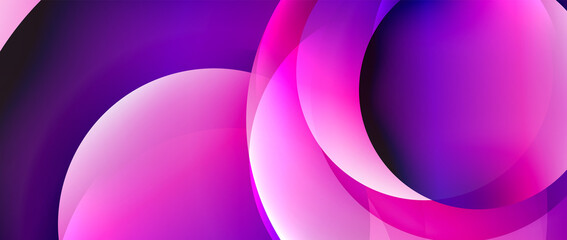 Circle modern geometric abstract background with liquid gradients