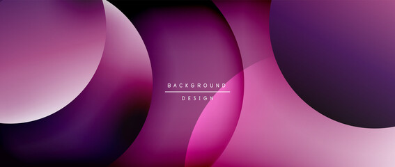 Circle modern geometric abstract background with liquid gradients