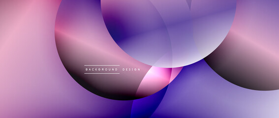 Circle modern geometric abstract background with liquid gradients