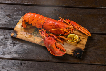 グランピングバーベキュー　Wood Plank barbecue of seafood 