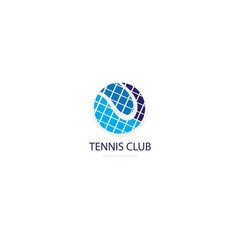 tennis illustration icon logo vector design