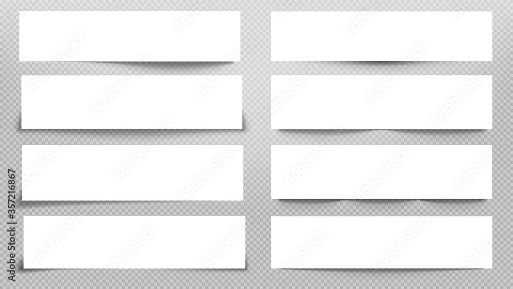 Aufkleber banner frame with shadow effect. element for promotional message or advertisement isolated in transp