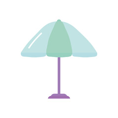 beach parasol icon, flat style