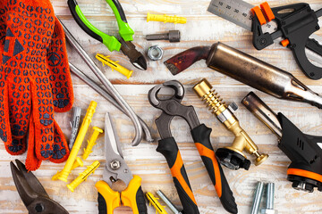 Various tools for working in the workshop.