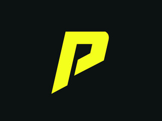 Fototapeta premium Capital letter P vector image