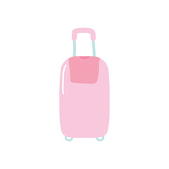 travel suitcase icon, flat style