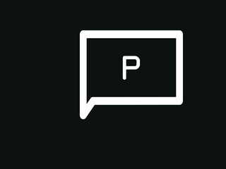 Capital letter P vector image