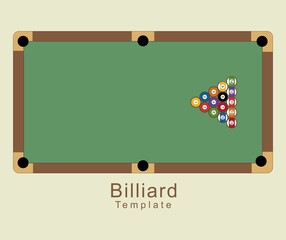billiard table vector illustration