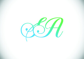 Initial Monogram Letter S A Logo Design Vector Template. S A Letter Logo Design
