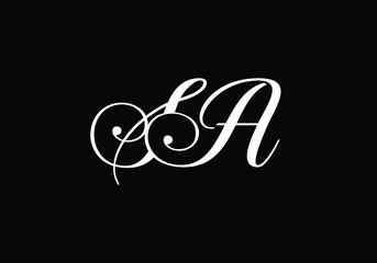 Initial Monogram Letter S A Logo Design Vector Template. S A Letter Logo Design