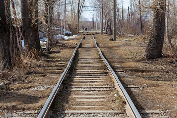 old tramway railway that goes over the horizon