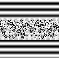 ethnic bandana print with ornamental border. Vintage textile collection.
